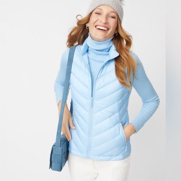 J. McLaughlin alumni Quilted Stand Collar Down Filled Vest - Picture 3 of 6